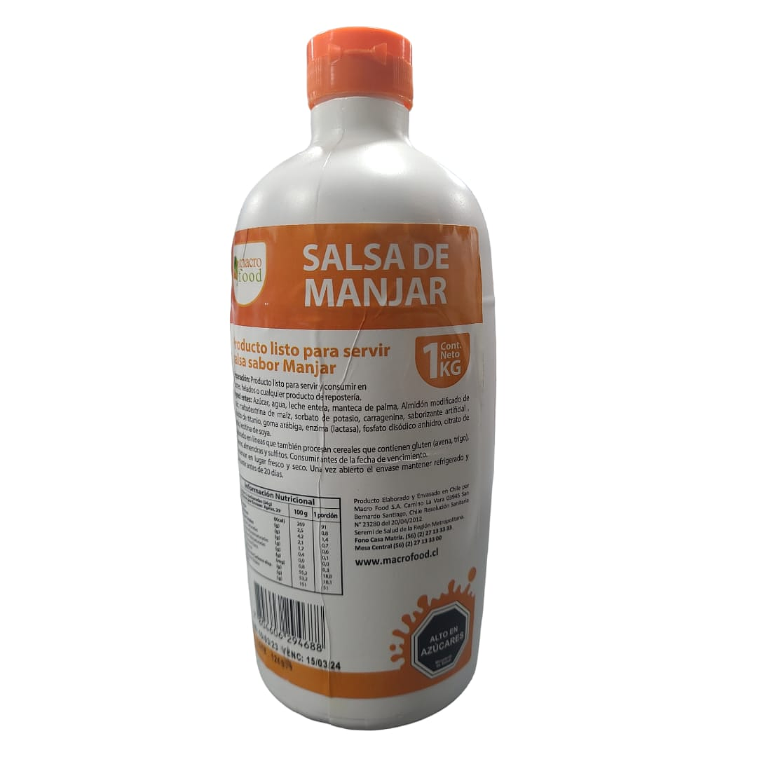 SALSA MANJAR 1 KG MACRO FOOD