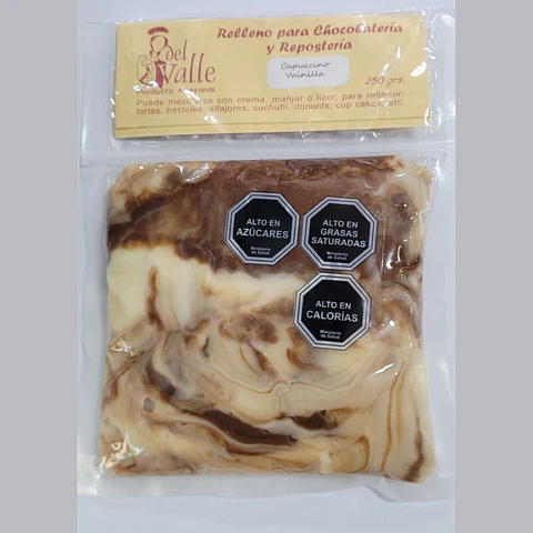 RELLENO CAPUCCINO VAINILLA 250 GRS  DEL VALLE