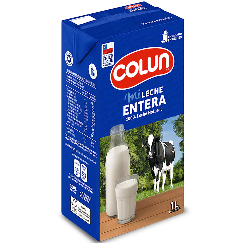 LECHE ENTERA COLUN 1LT 1