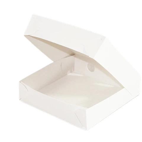 CAJA PIZZA CHICA CARTULINA BLANCA 17X17X4 CM