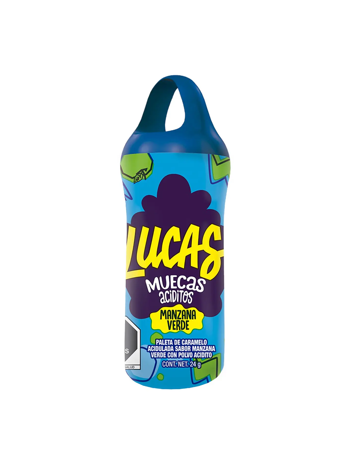 DULCE MEXICANO LUCAS MUECAS SABOR MANZANA VERDE 1