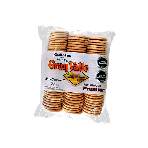 GALLETA ALFAJOR PREMIUM GRAN VALLE VAINILLA 700G