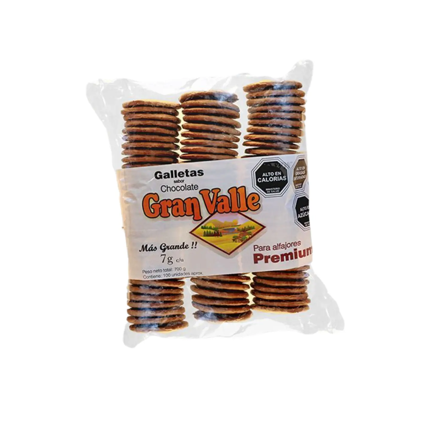 GALLETA ALFAJOR PREMIUM GRAN VALLE CHOCOLATE 700G 1