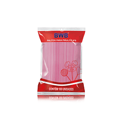PALITO PARA PIRULITOS N9 ROSADO 100UN
