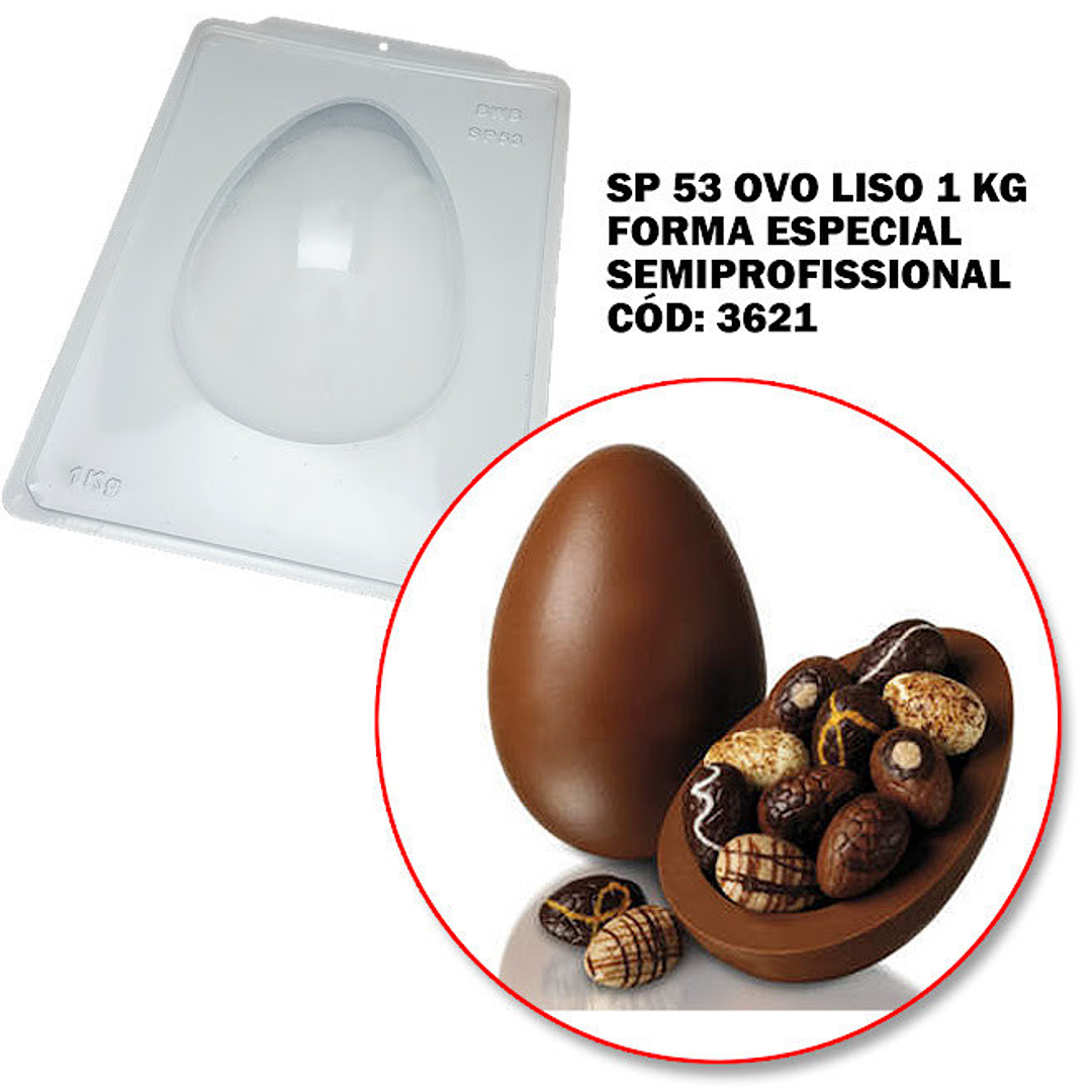 HUEVO LISO 1 KG - FORMA 3 PARTES SP	 2