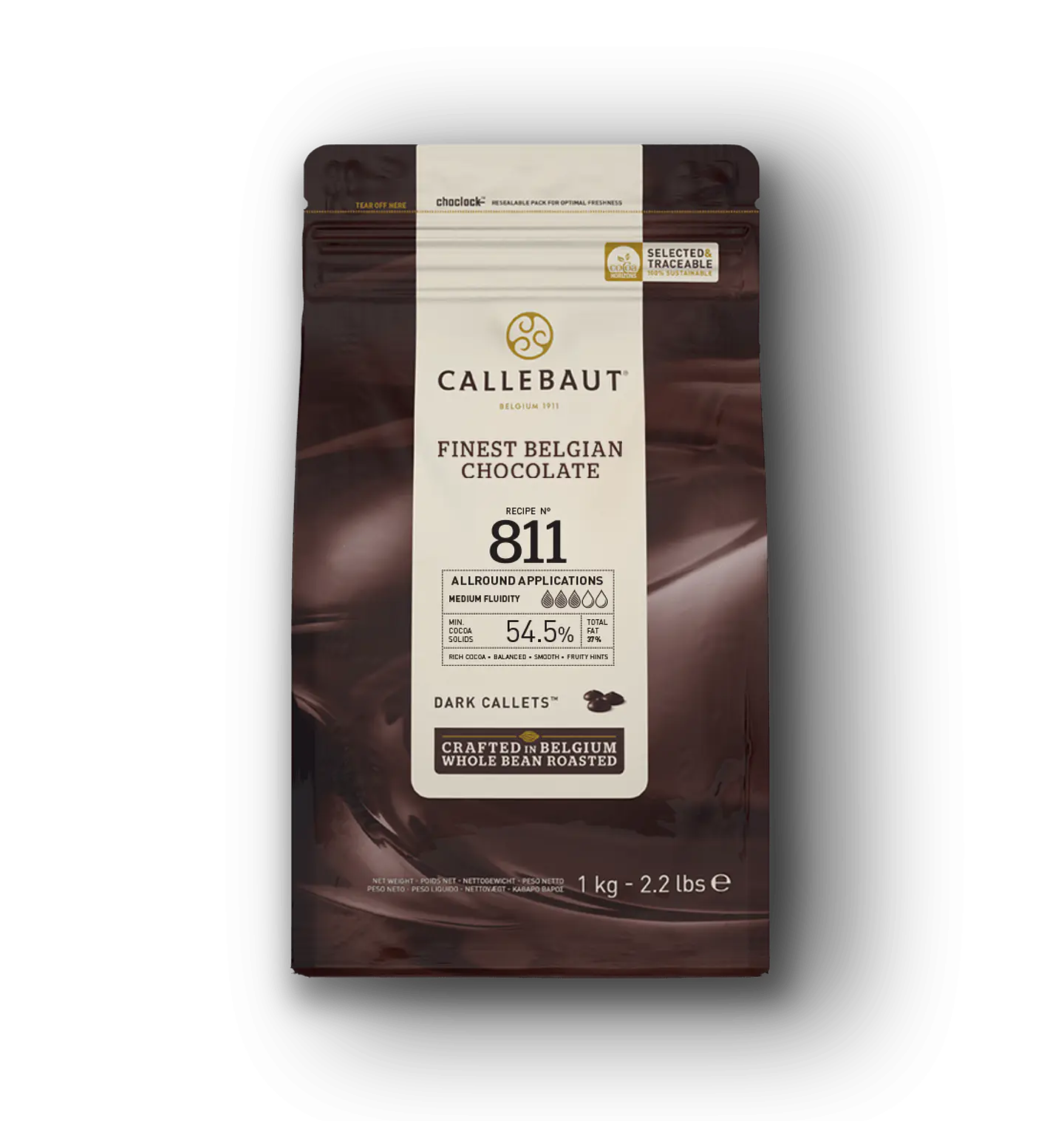 CHOCOLATE CALLEBAUT 811 54.5 % CACAO 1 KG 1