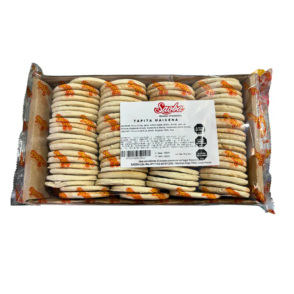 SAOBA GALLETA ALFAJOR MAICENA 700GR 1
