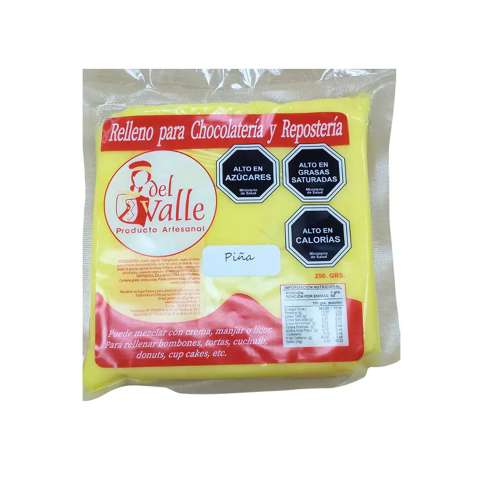 RELLENO PIÑA 250 GRS  DEL VALLE 1