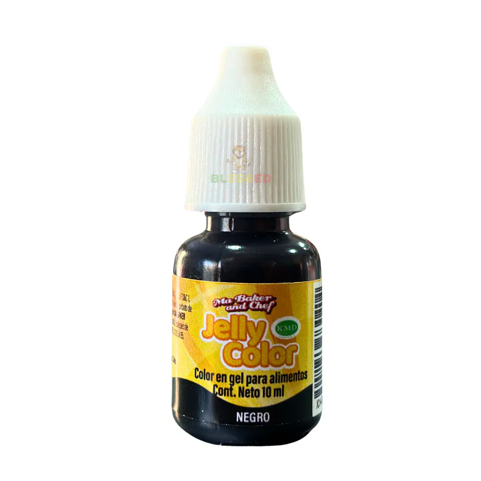 COLORANTE GEL 10ML JELLY COLOR NEGRO 1