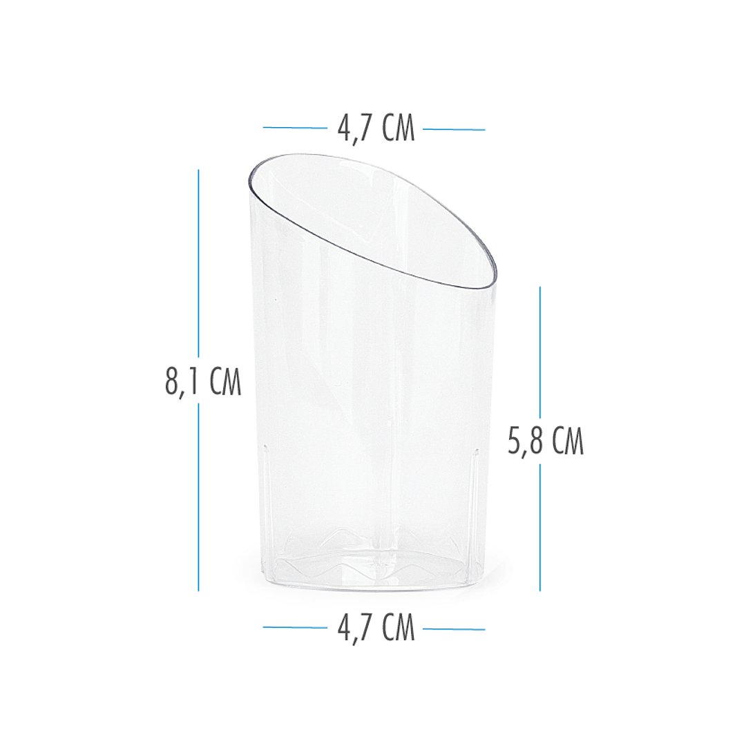 VASO CILINDRICO BISEL TRIANGULAR 90 ML 12 UN 2