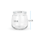 FRASCO VIDRIO REDONDO 120 ML CON TAPA 2