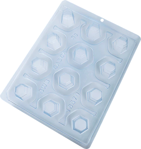 VASO MOUSSE HEXAGONAL - FORMA 3 PARTES