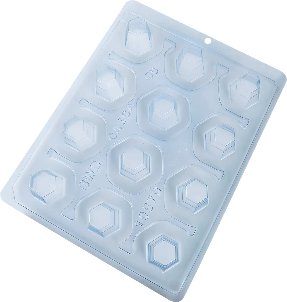 VASO MOUSSE HEXAGONAL - FORMA 3 PARTES 2