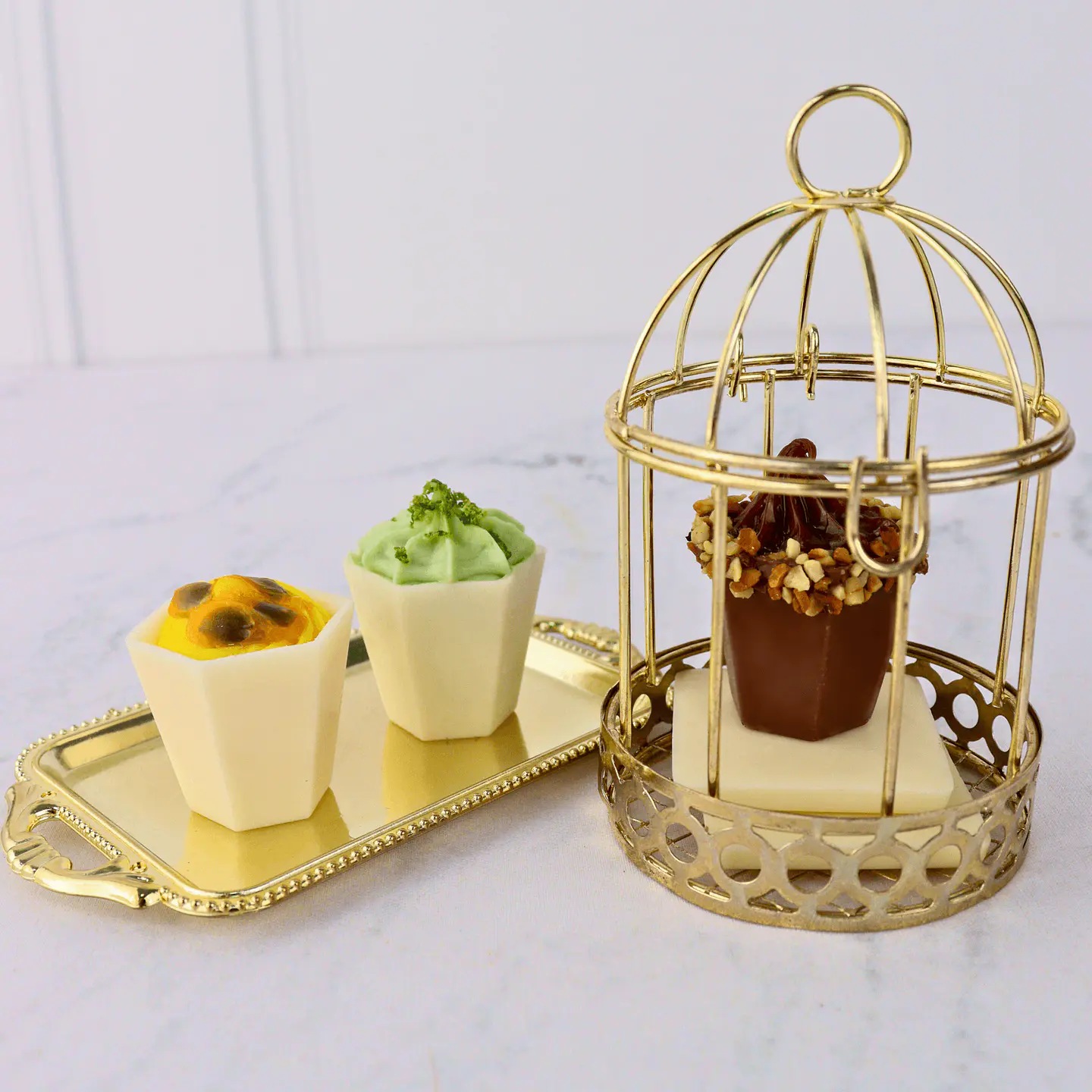 VASO MOUSSE HEXAGONAL - FORMA 3 PARTES 1