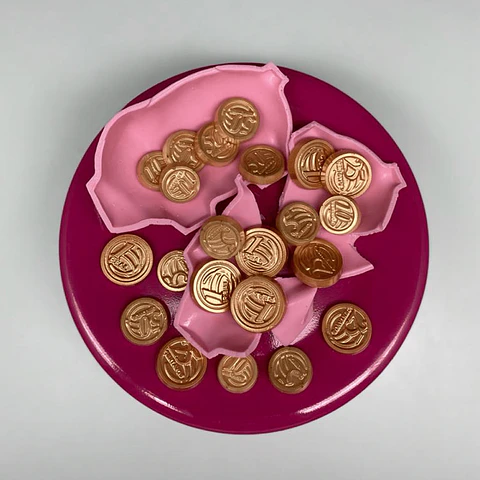 MONEDAS DE CHOCOLATES- FORMA SIMPLE