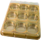 CAJA RECTANGULAR PARA TRUFAS Y CHOCOLATES CON 9 CAVIDADES - DORADO - Miniatura 1