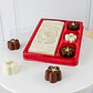 CAJA DE TABLETAS CON 3 CAVIDADES PARA TRUFAS Y CHOCOLATES – ROJA - Miniatura 2