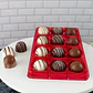 CAJA RECTANGULAR PARA TRUFAS Y CHOCOLATES CON 12 CAVIDADES - ROJA - Miniatura 2