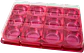CAJA RECTANGULAR PARA TRUFAS Y CHOCOLATES CON 12 CAVIDADES - ROJA - Miniatura 1