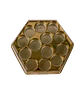CAJA HEXAGONAL PARA DULCES 13 CAVIDADES DORADO - Miniatura 1