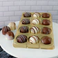 CAJA RECTANGULAR PARA TRUFAS Y CHOCOLATES CON 12 CAVIDADES - DORADA - Miniatura 2