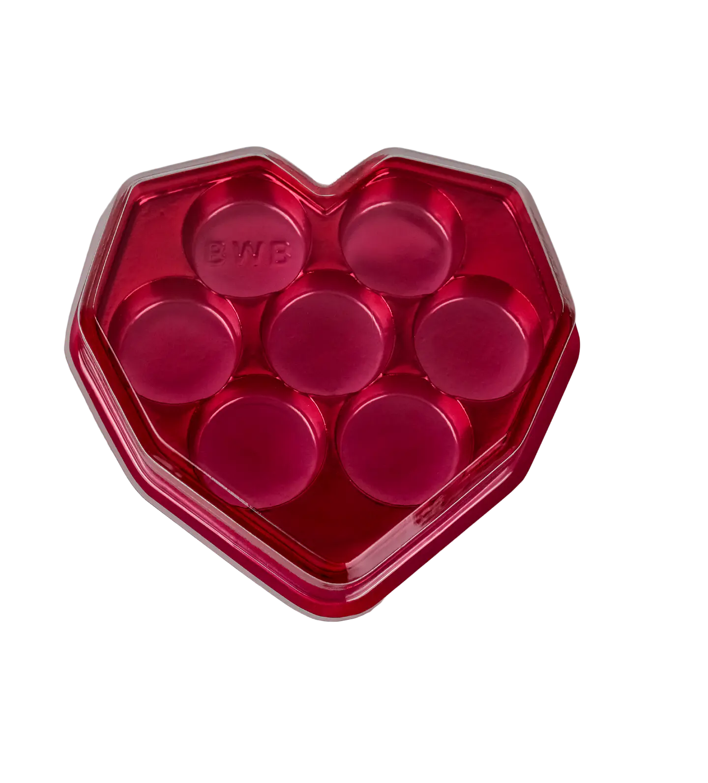 CAJA BOMBON CORAZON 7 CAVIDADES - ROJO 1