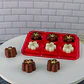 CAJA RECTANGULAR PARA TRUFAS 6 CAVIDADES ROJA - Miniatura 2