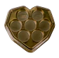 CAJA BOMBON CORAZON 7 CAVIDADES - DORADA - Miniatura 1