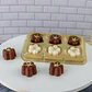 CAJA RECTANGULAR PARA TRUFAS 6 CAVIDADES DORADA - Miniatura 2