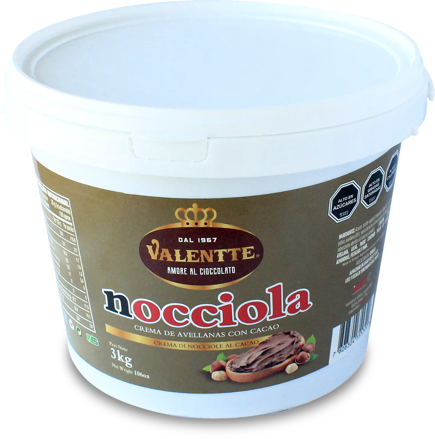 BALDE NOCCIOLA CREMA DE AVELLANA 3 KG VALENTTE 1