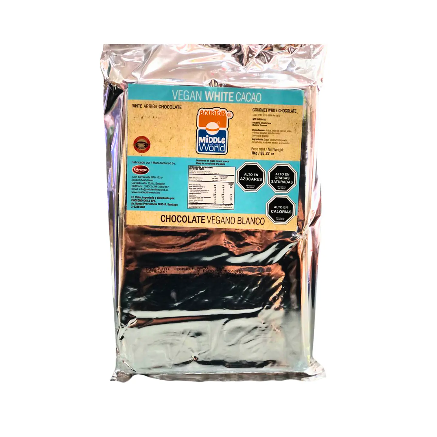 CHOCOLATE BLANCO VEGANO 1KG, CHOCONO 1