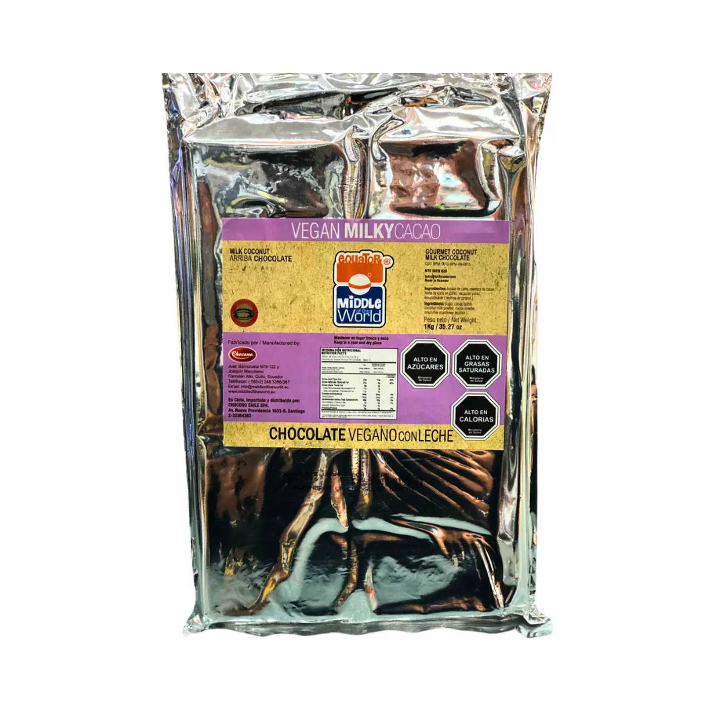 BARRA CHOCOLATE LECHE VEGANO 1KG, CHOCONO 1