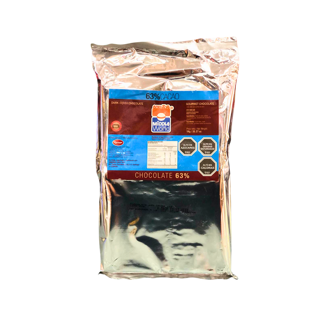 BARRA CHOCOLATE 63% 1KG, CHOCONO
