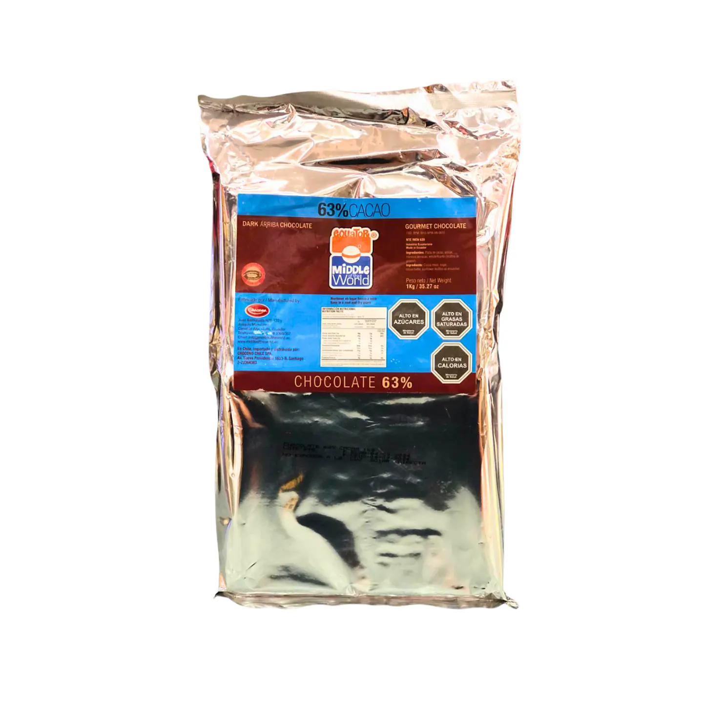 BARRA CHOCOLATE 63% 1KG, CHOCONO 1