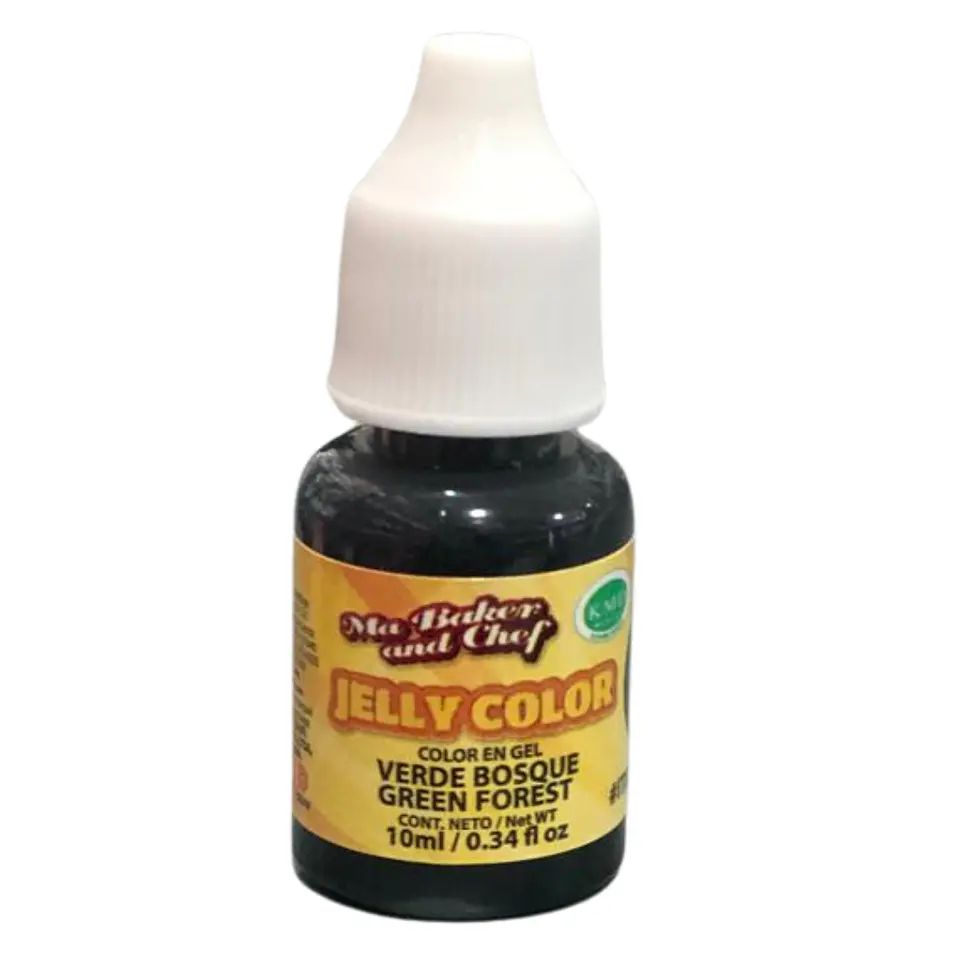COLORANTE GEL 10ML JELLY COLOR VERDE BOSQUE 1