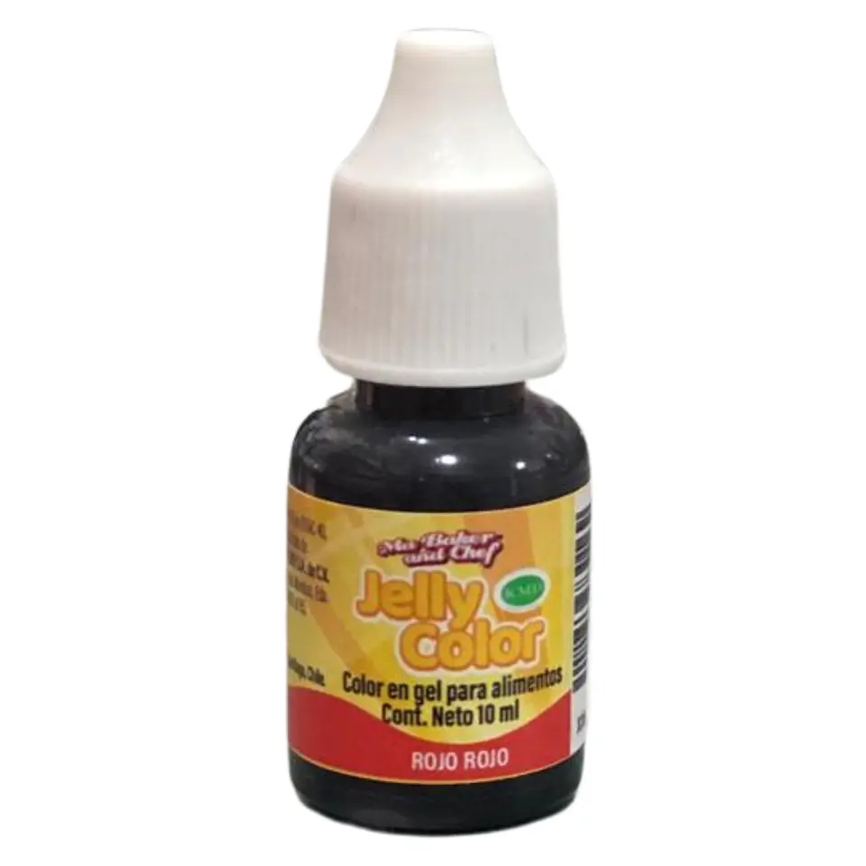COLORANTE GEL 10ML JELLY COLOR ROJO ROJO 1