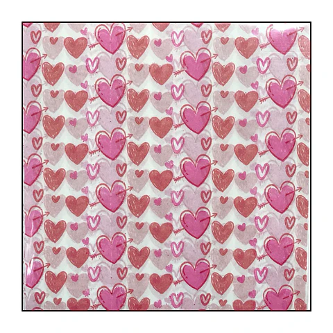PAPEL ALFAJOR SAN VALENTIN CORAZONES ROJOS & ROSADOS