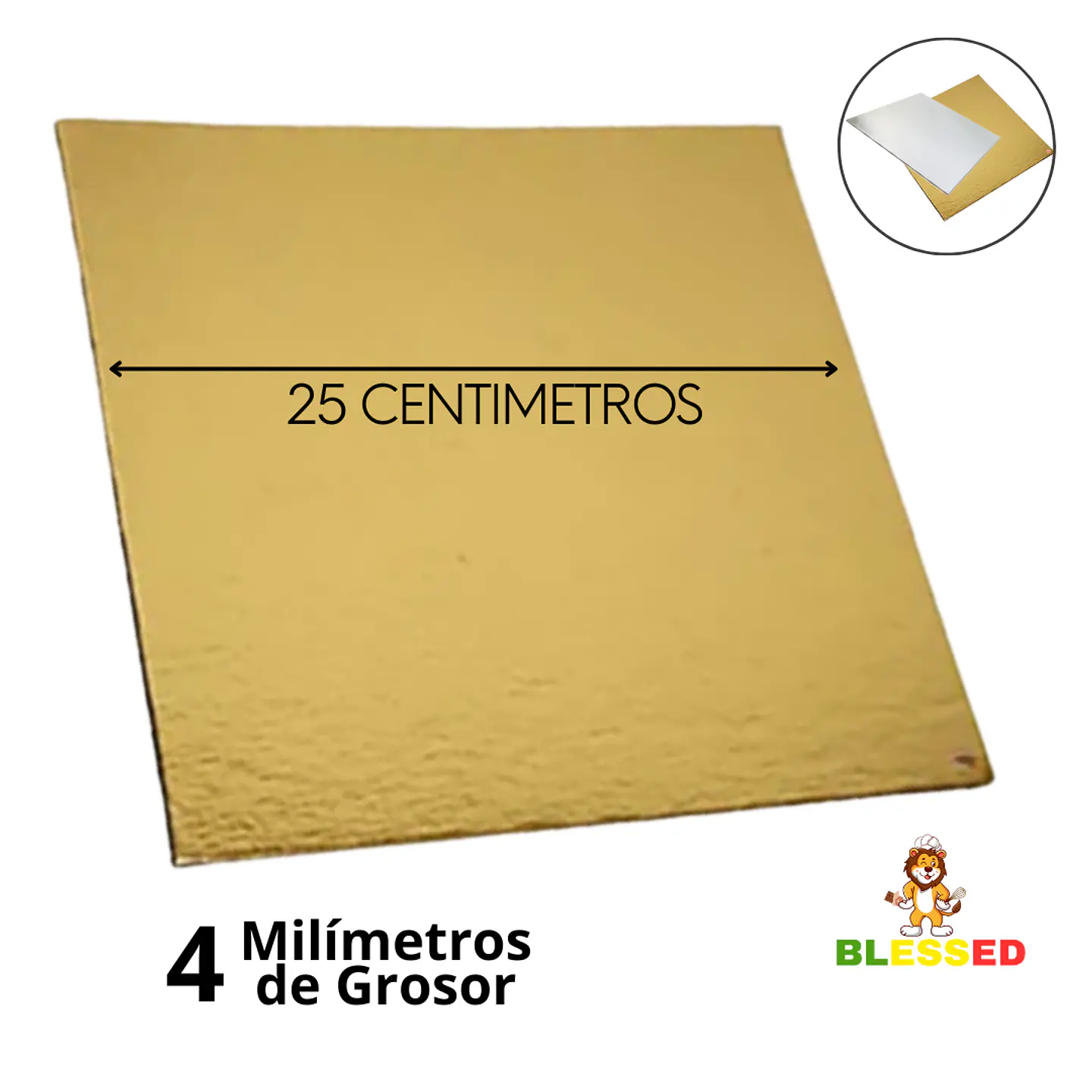 BANDEJA CUADRADA 25 CM 4MM 1