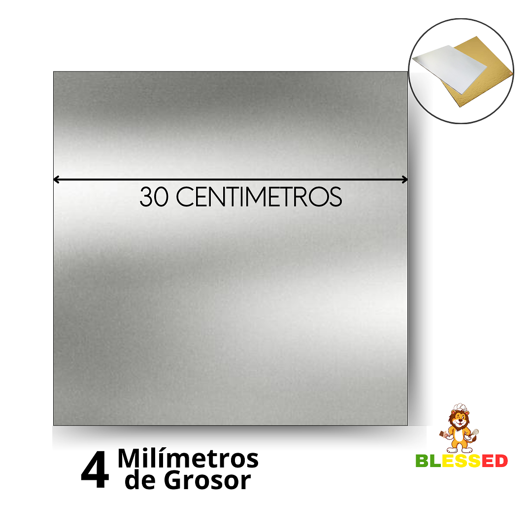 BANDEJA CUADRADA 30 CM 4MM