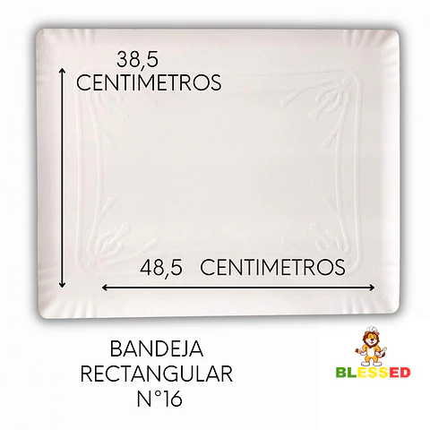 BANDEJA RECTANGULAR CARTON N°16