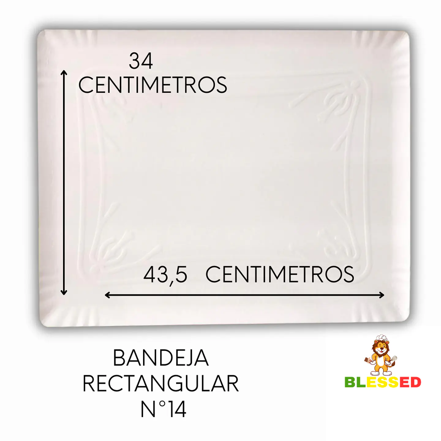 BANDEJA RECTANGULAR CARTON N°14 2