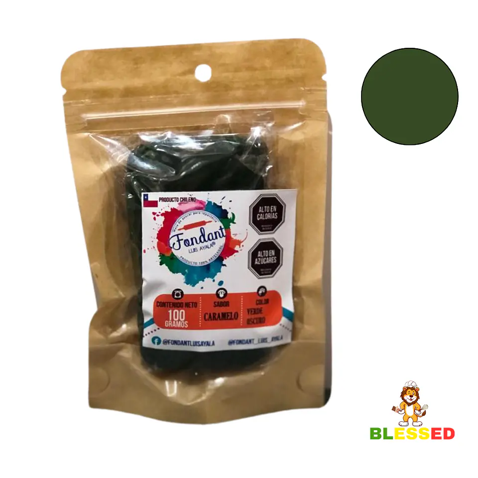 FONDANT VERDE OSCURO 100 G. 1