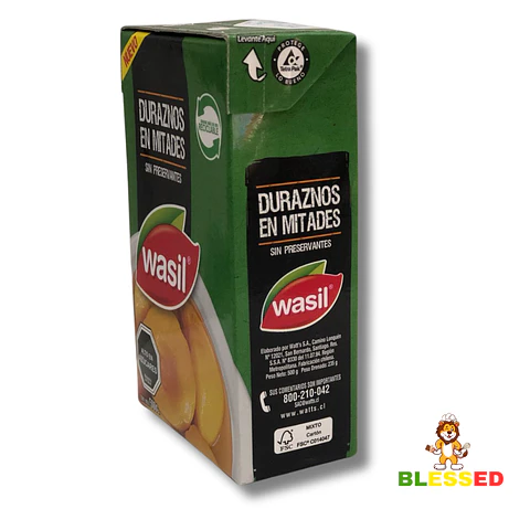 DURAZNOS EN MITADES WASIL 500 G.