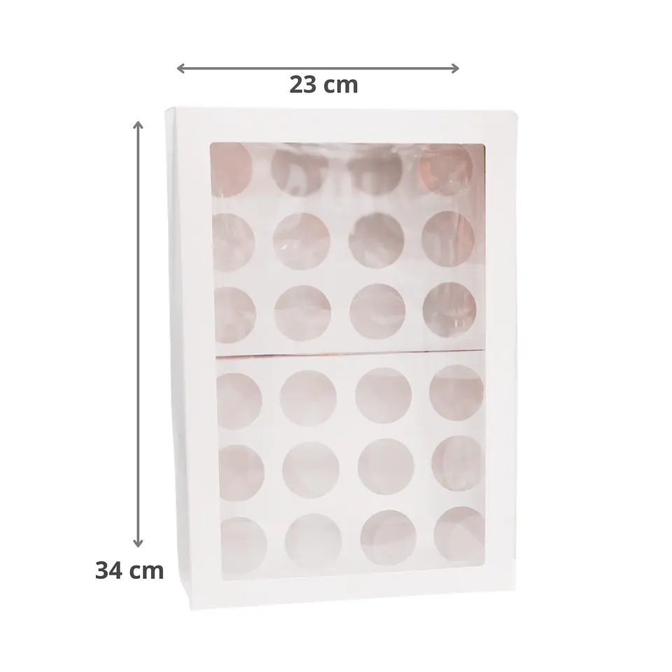 CAJA BLANCA 24 MINI CUPCAKE 1