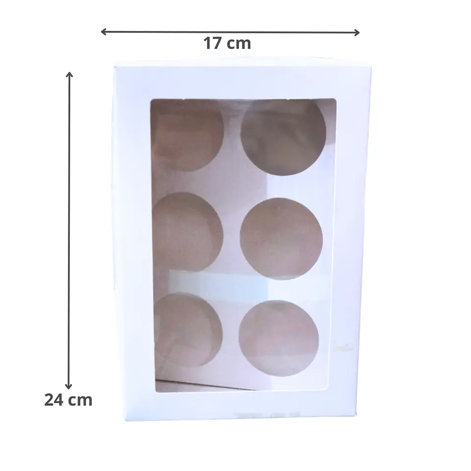 CAJA BLANCA 6 CUPCAKE 1