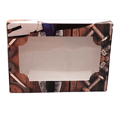 CAJA DIA DEL PAPÁ 6 ALFAJORES HERRAMIENTA