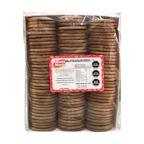 GALLETAS DE ALFAJOR ABUELA MARIA CHOCOLATE 800G.