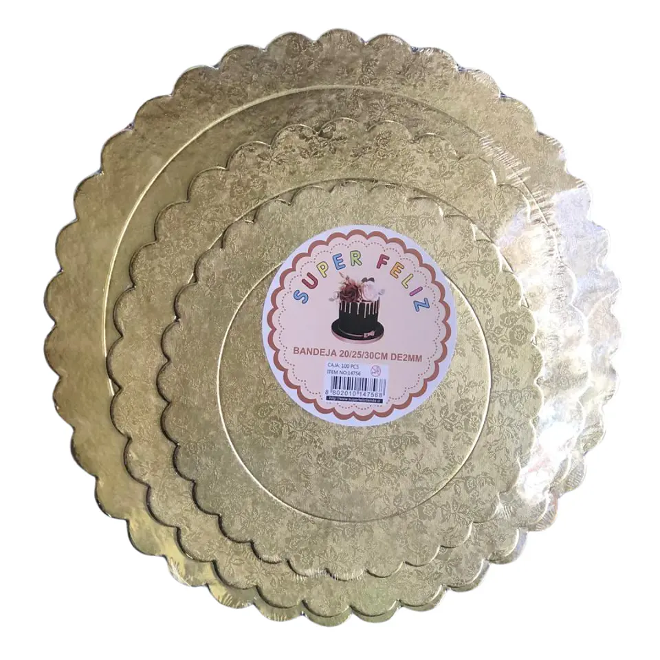 KIT BANDEJAS 20, 25, 30 CM 2MM. 1