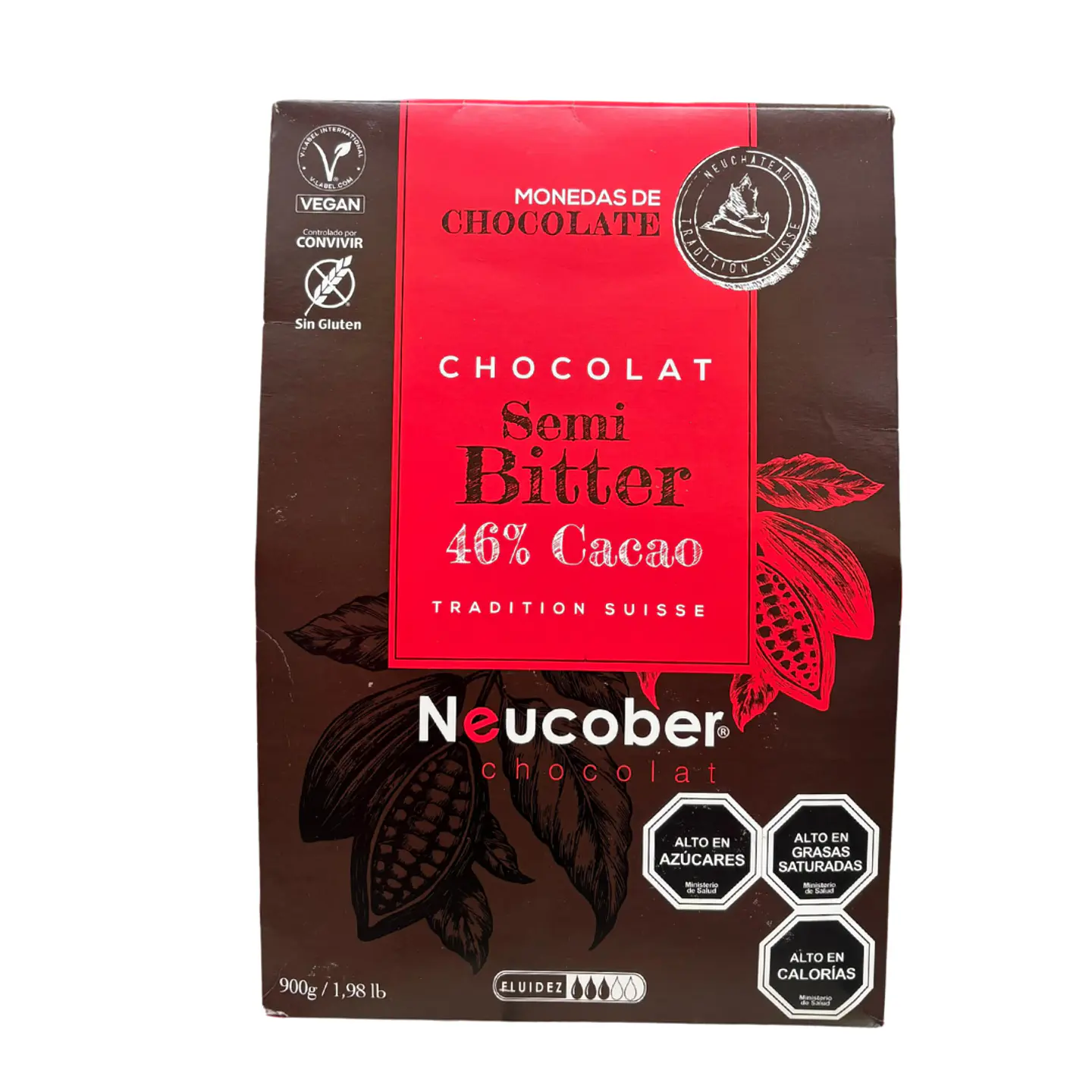 CHOCOLATE SEMI BITTER 46% CACAO 1 KG NEUCOBER 1