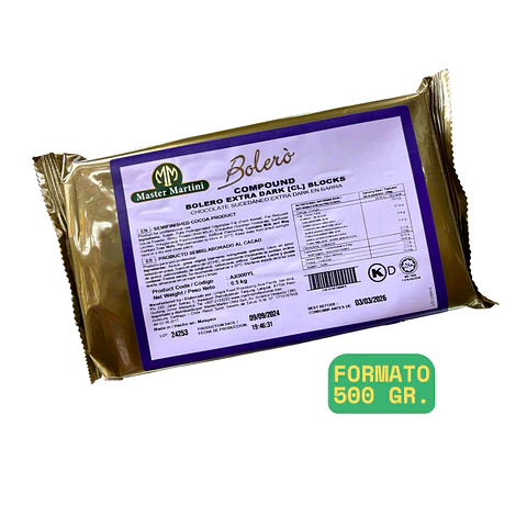 BOLERO EXTRA DARK BARRA 500 GR MASTER MARTINI